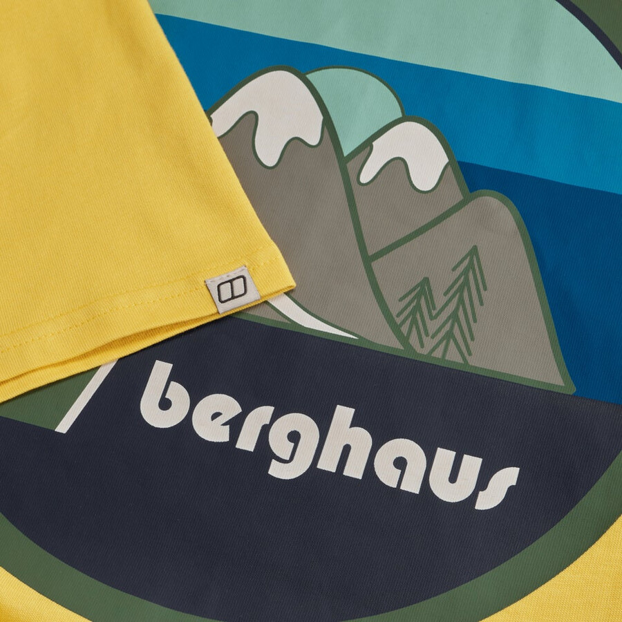men s doodle berg patch tee - gelb berghaus