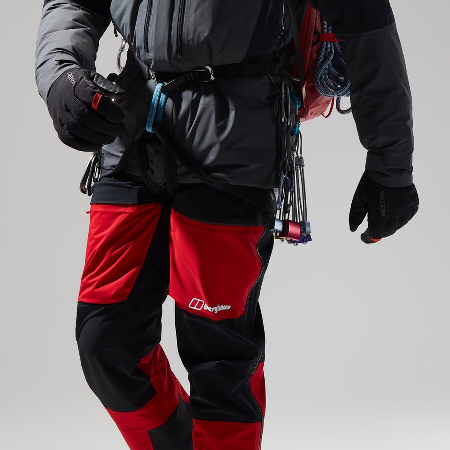 men s mtn guide gore-tex-pro-hose - schwarzrot berghaus