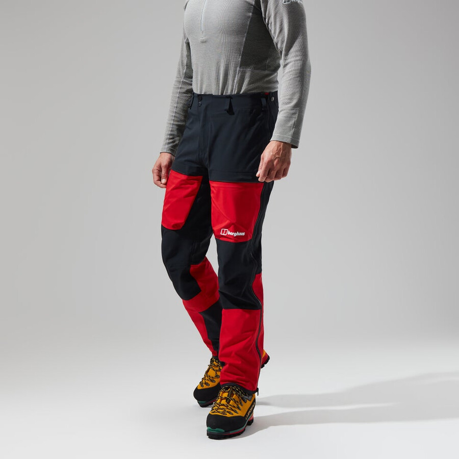 men s mtn guide gore-tex-pro-hose - schwarzrot berghaus