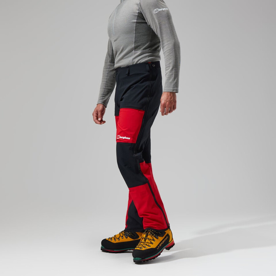 men s mtn guide gore-tex-pro-hose - schwarzrot berghaus