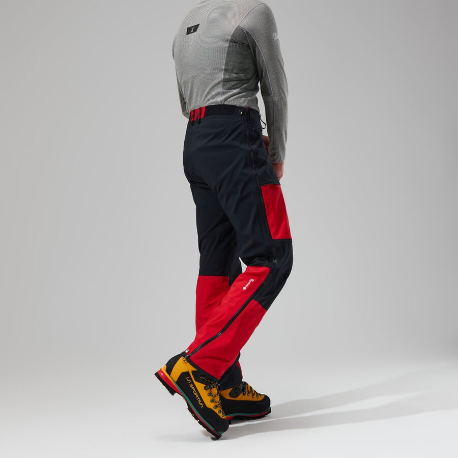 men s mtn guide gore-tex-pro-hose - schwarzrot berghaus