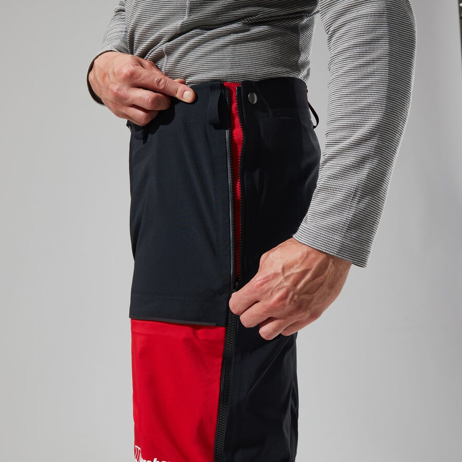 men s mtn guide gore-tex-pro-hose - schwarzrot berghaus