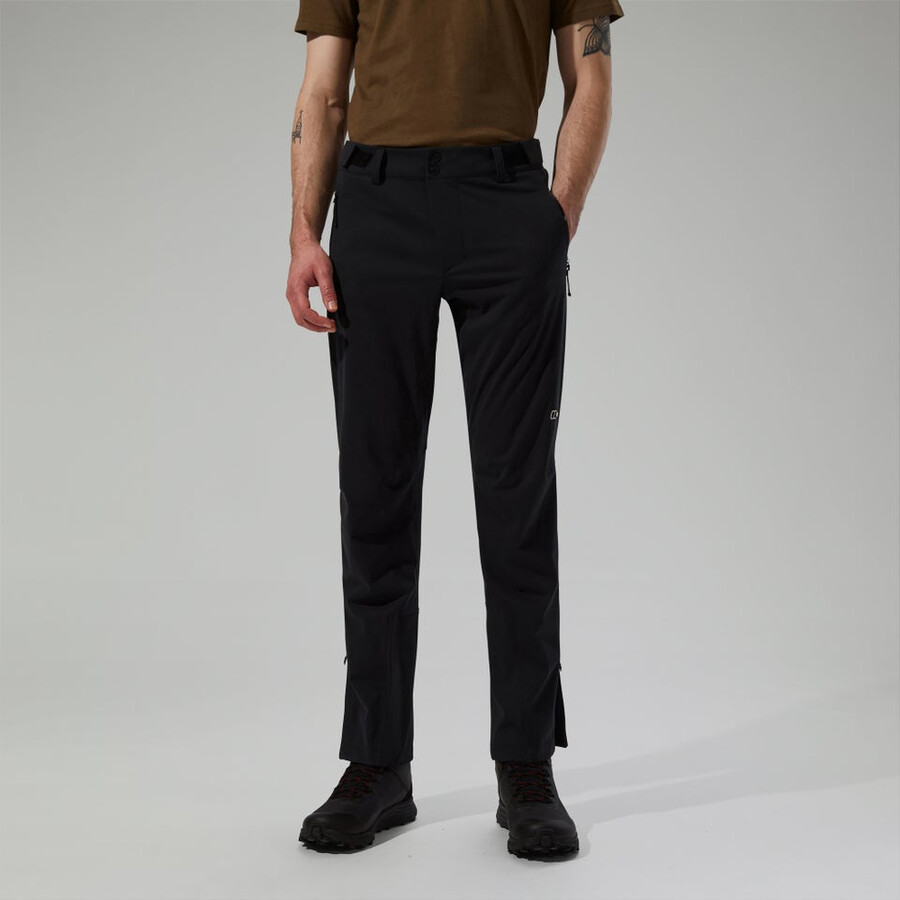 männer s ridge-roamer softshell hose - schwarz berghaus