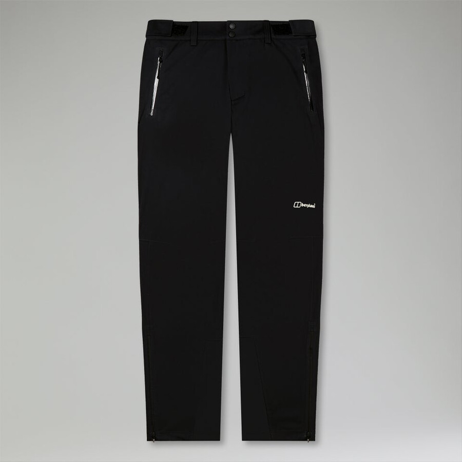 männer s ridge-roamer softshell hose - schwarz berghaus