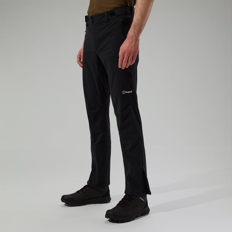 männer s ridge-roamer softshell hose - schwarz berghaus