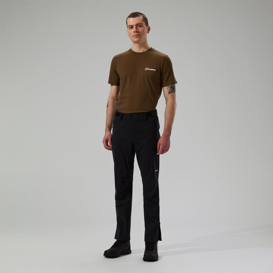 männer s ridge-roamer softshell hose - schwarz berghaus