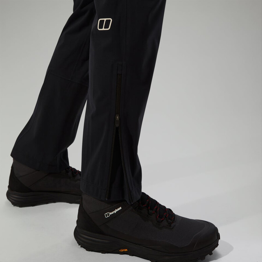 männer s ridge-roamer softshell hose - schwarz berghaus