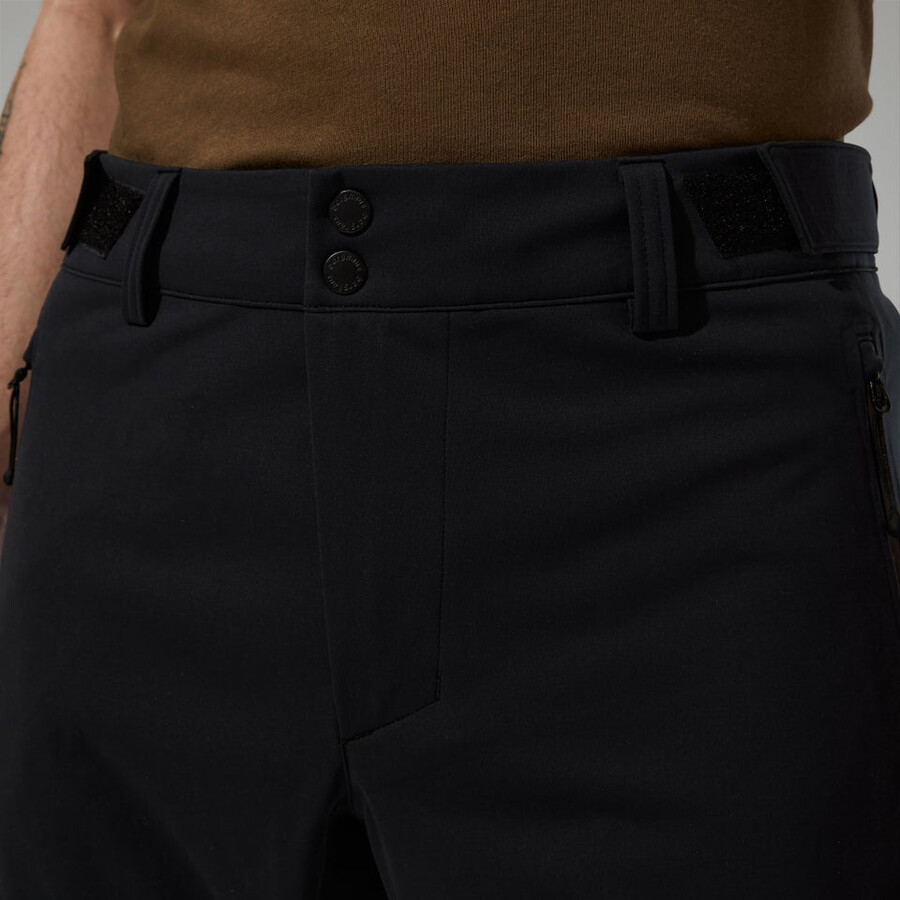männer s ridge-roamer softshell hose - schwarz berghaus