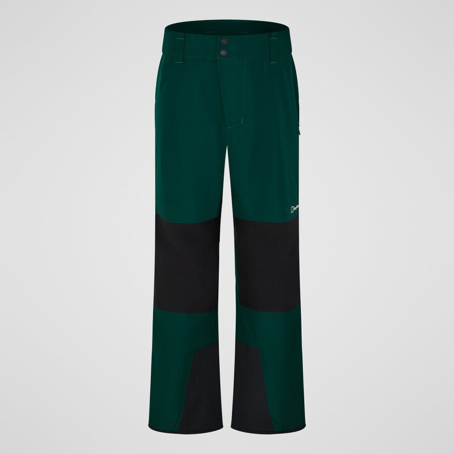 männer s ridge-seeker wasserdichte hose-schwarz - grünschwarz berghaus