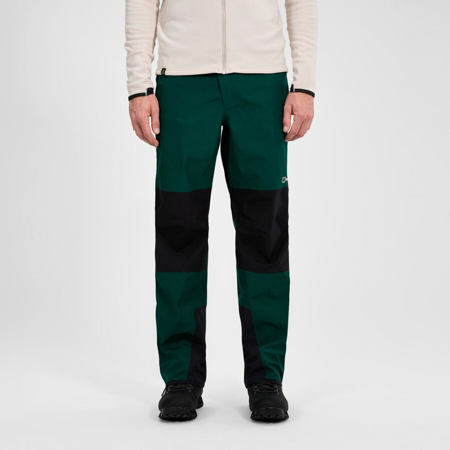 männer s ridge-seeker wasserdichte hose-schwarz - grünschwarz berghaus