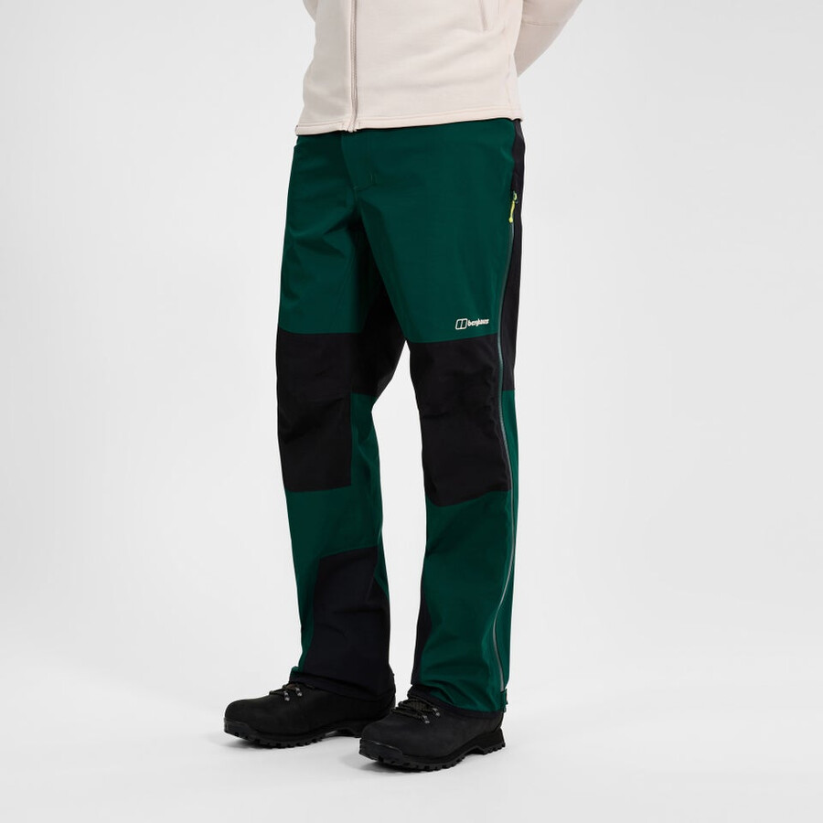 männer s ridge-seeker wasserdichte hose-schwarz - grünschwarz berghaus