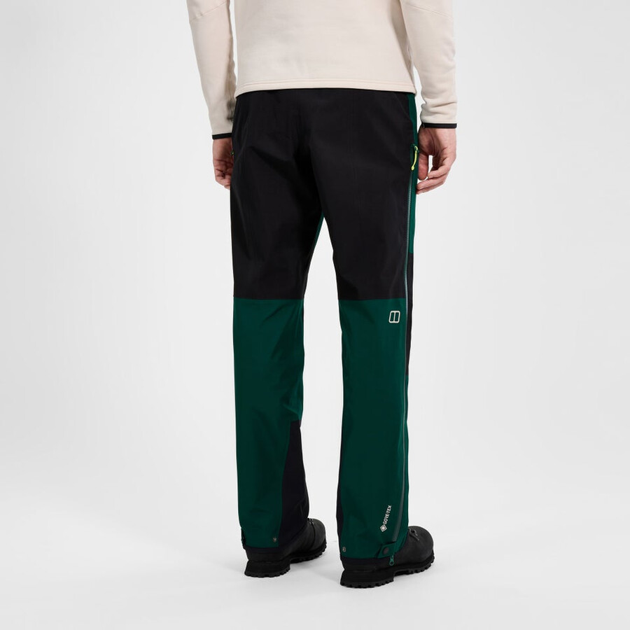 männer s ridge-seeker wasserdichte hose-schwarz - grünschwarz berghaus