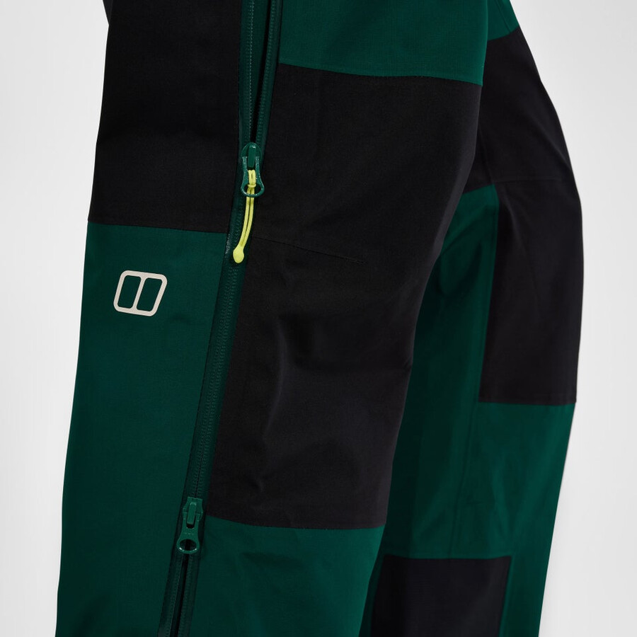 männer s ridge-seeker wasserdichte hose-schwarz - grünschwarz berghaus