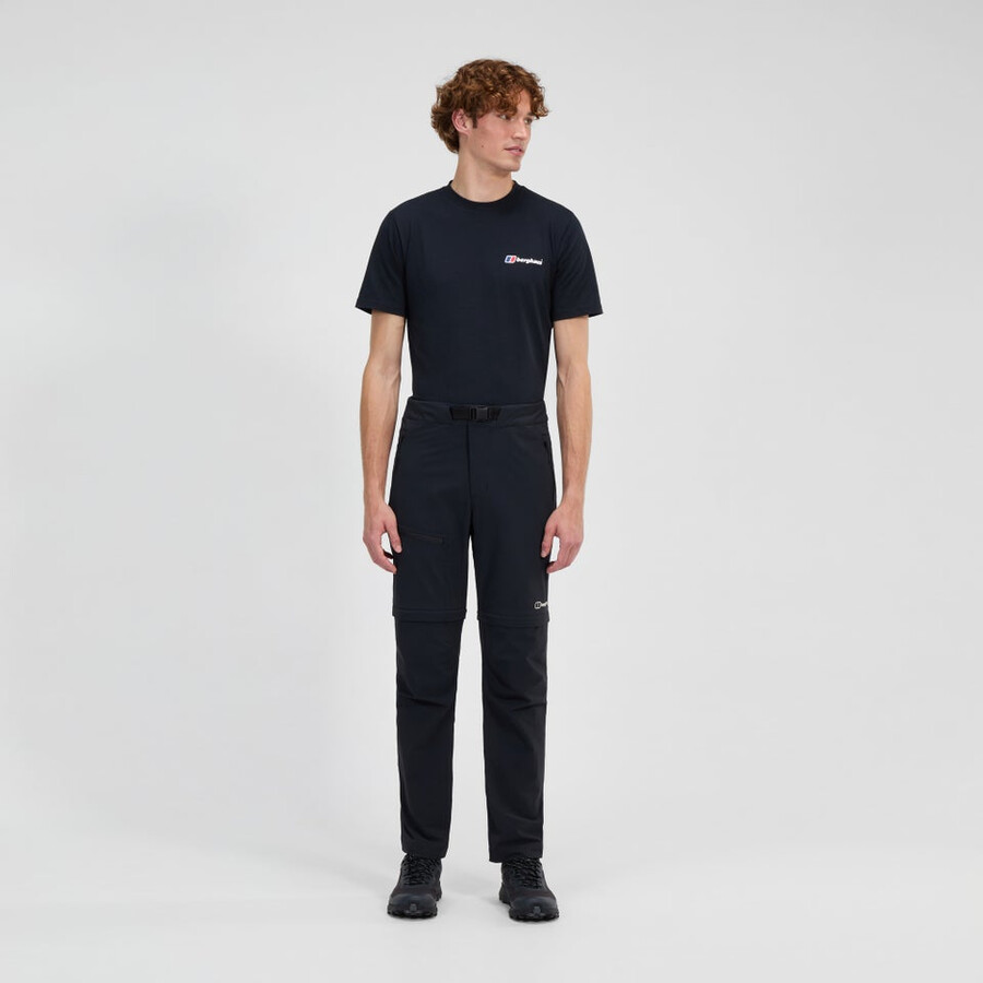 men s trail-explorer zip off pant - black die berghaus