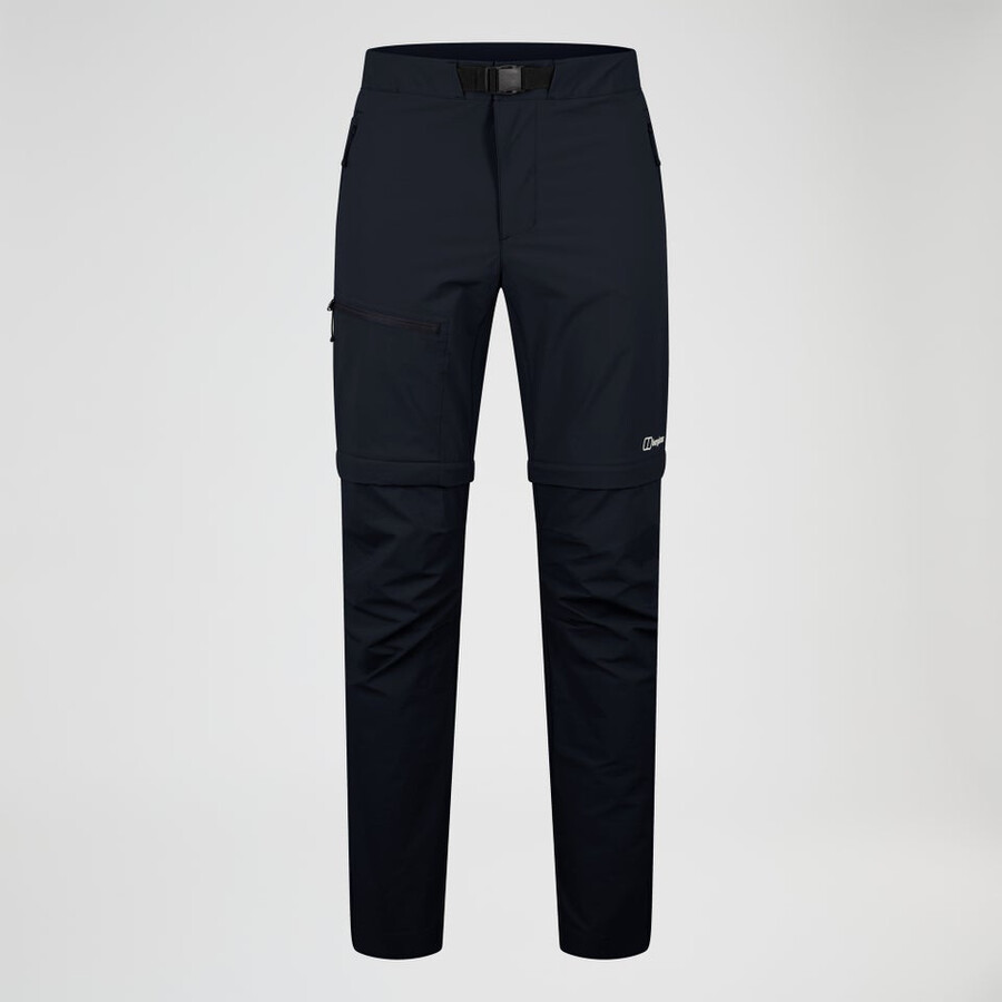 men s trail-explorer zip off pant - black die berghaus