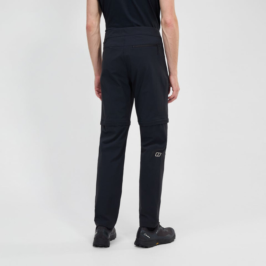 men s trail-explorer zip off pant - black die berghaus