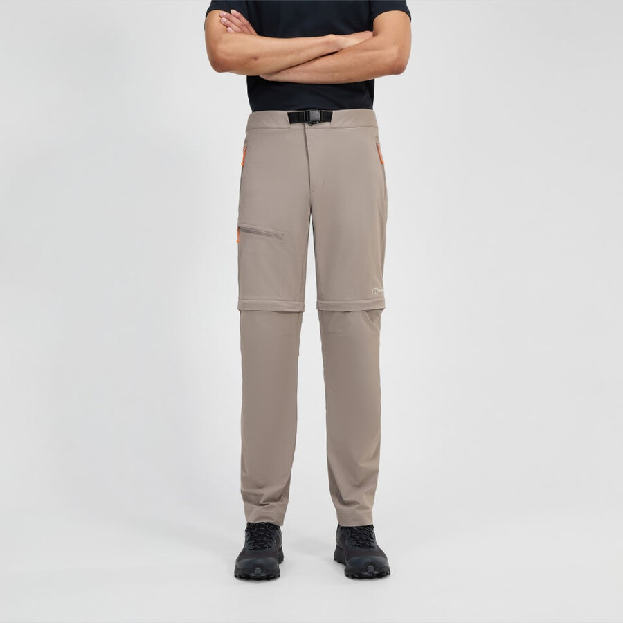 men s trail-explorer zip off pant - natural berghaus