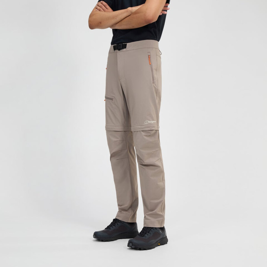 men s trail-explorer zip off pant - natural berghaus