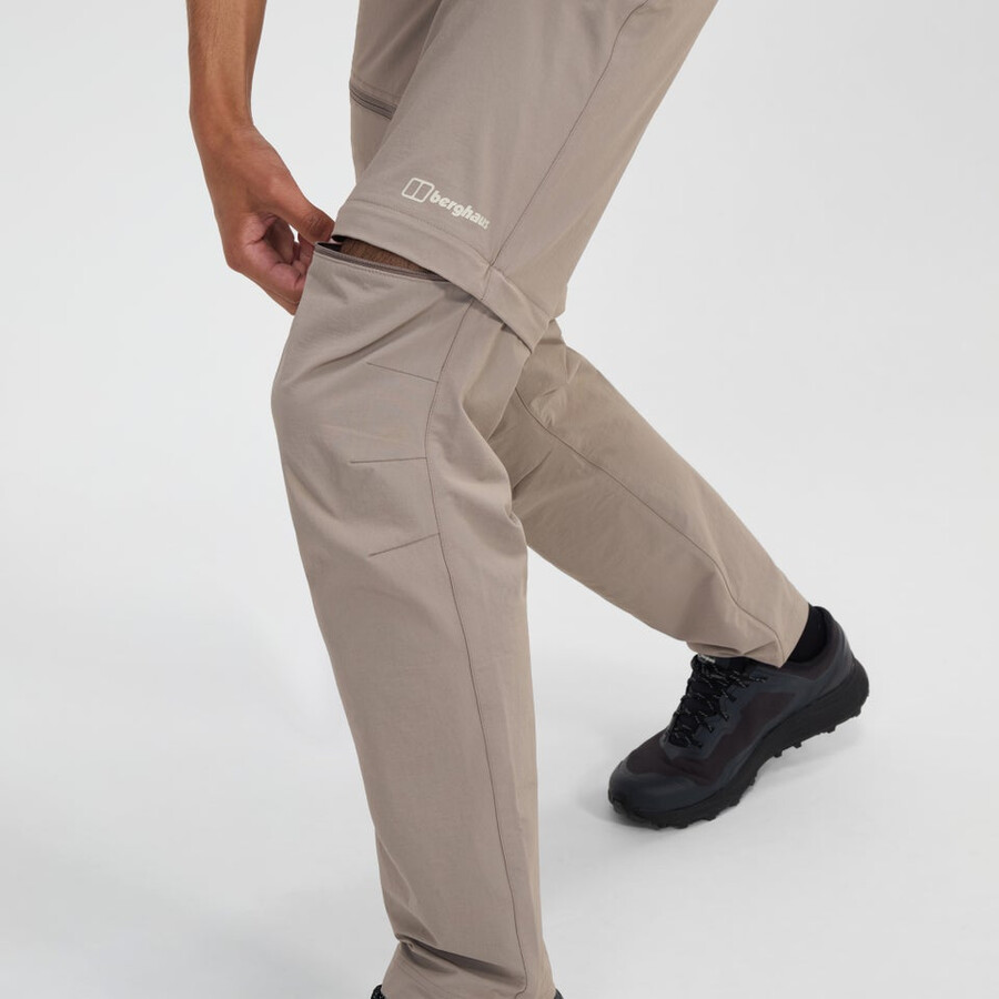men s trail-explorer zip off pant - natural berghaus