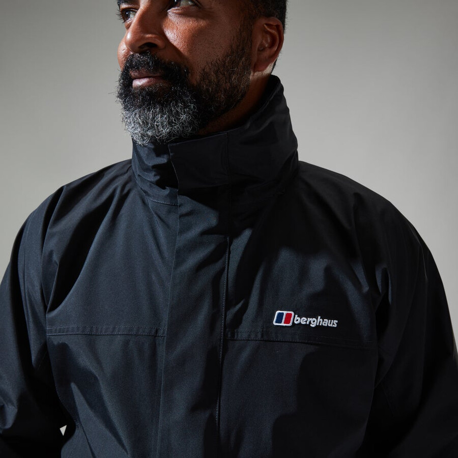 männer gesims gore-tex interaktives jacke - schwarz berghaus