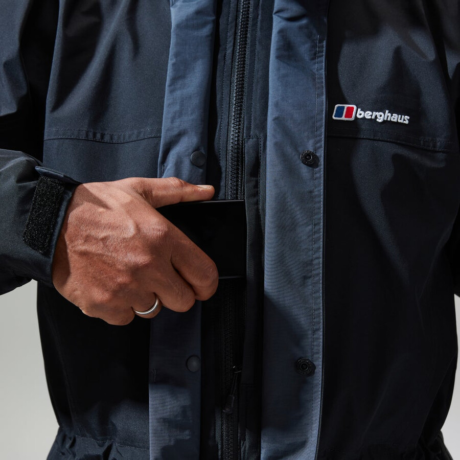 männer gesims gore-tex interaktives jacke - schwarz berghaus