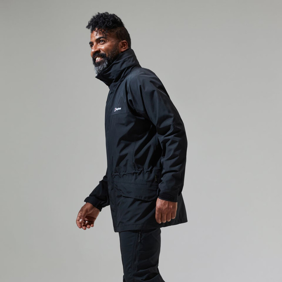 männer gesims gore-tex interaktives jacke - schwarz berghaus