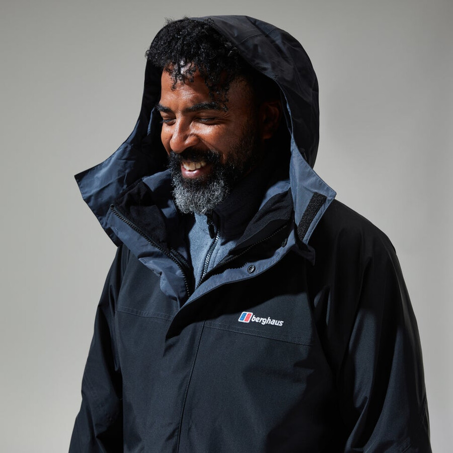 männer gesims gore-tex interaktives jacke - schwarz berghaus