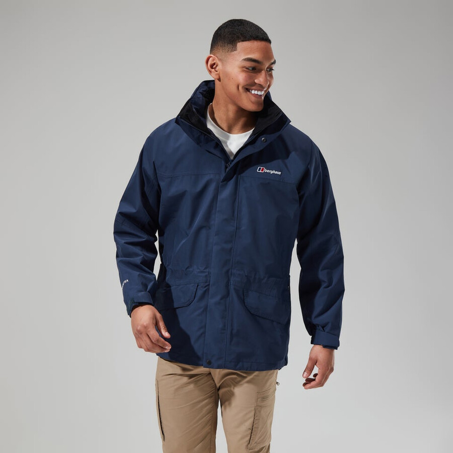 männer gesims gore-tex interaktives jacke - dark blue berghaus