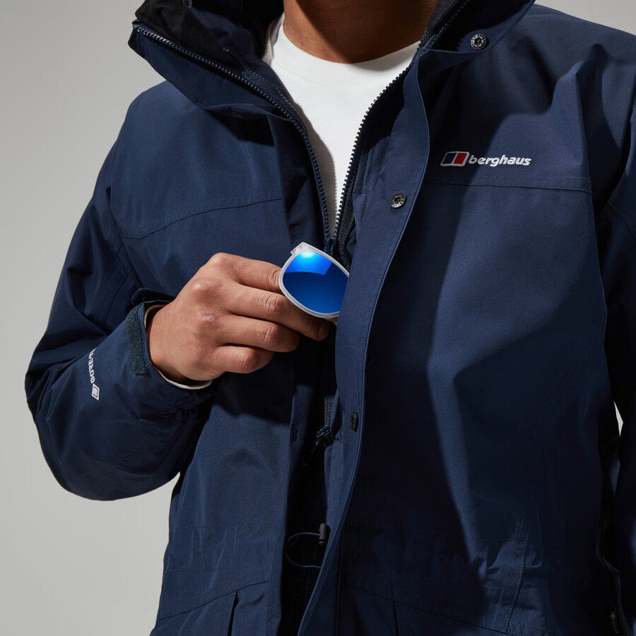 männer gesims gore-tex interaktives jacke - dark blue berghaus