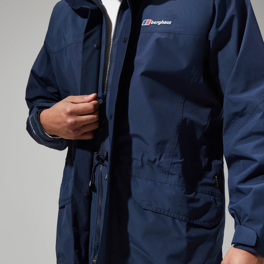 männer gesims gore-tex interaktives jacke - dark blue berghaus