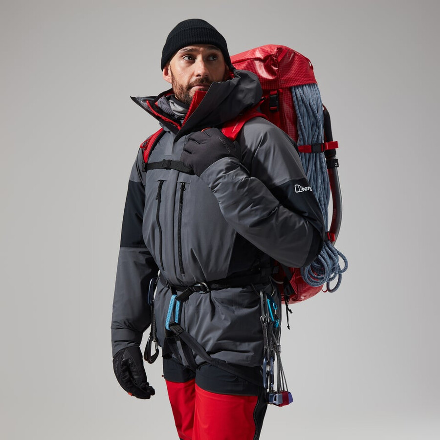 men s mtn guide gore-tex-pro-jacke - grauschwarz berghaus