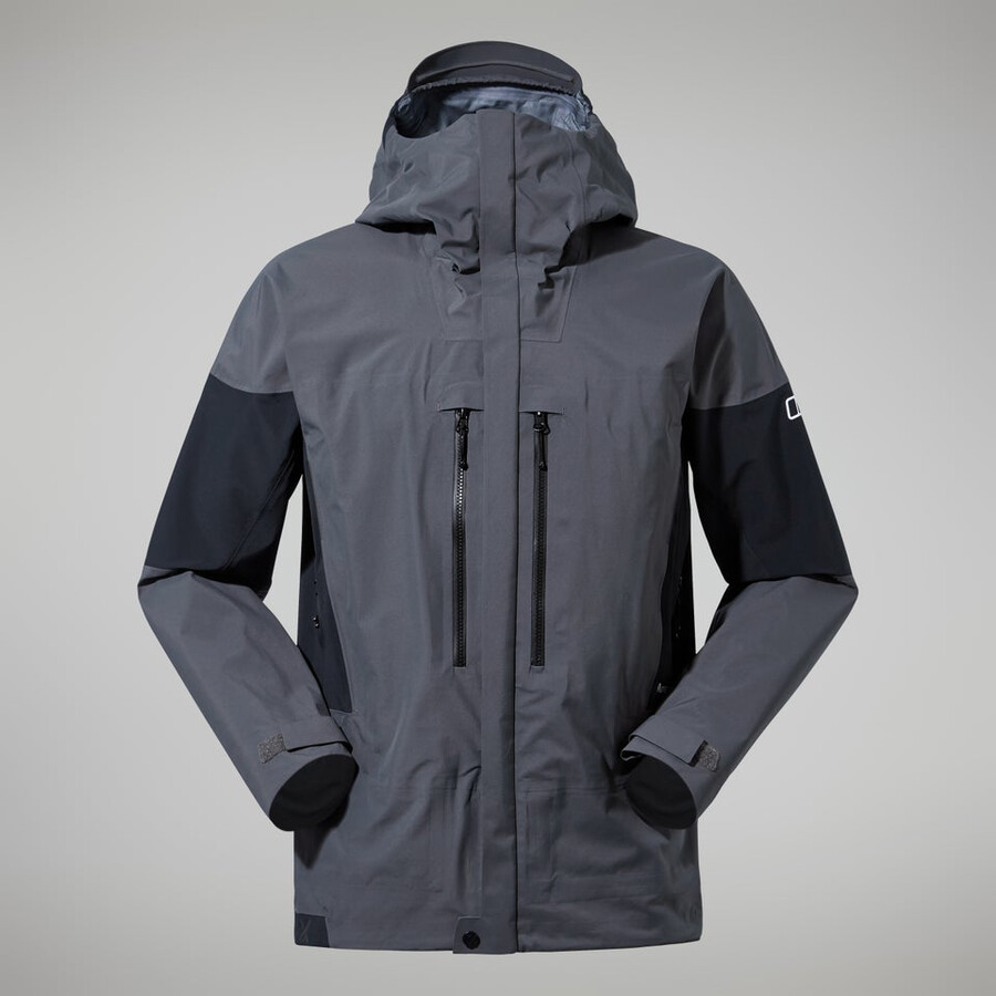 men s mtn guide gore-tex-pro-jacke - grauschwarz berghaus