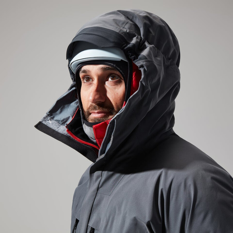 men s mtn guide gore-tex-pro-jacke - grauschwarz berghaus