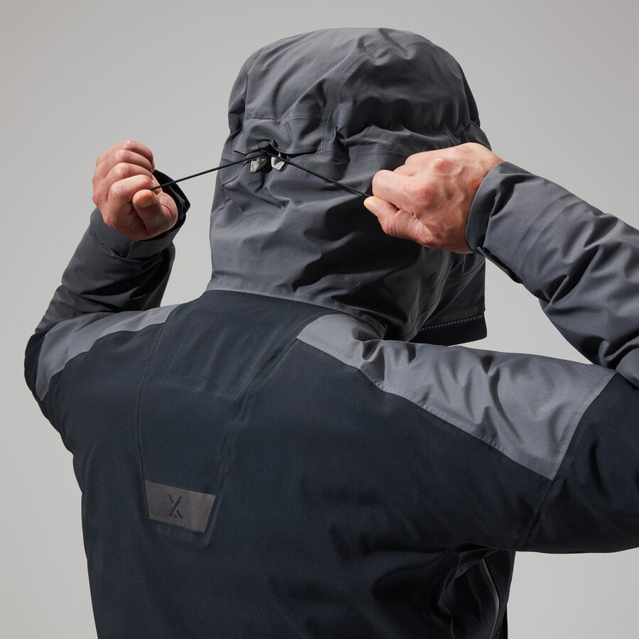men s mtn guide gore-tex-pro-jacke - grauschwarz berghaus
