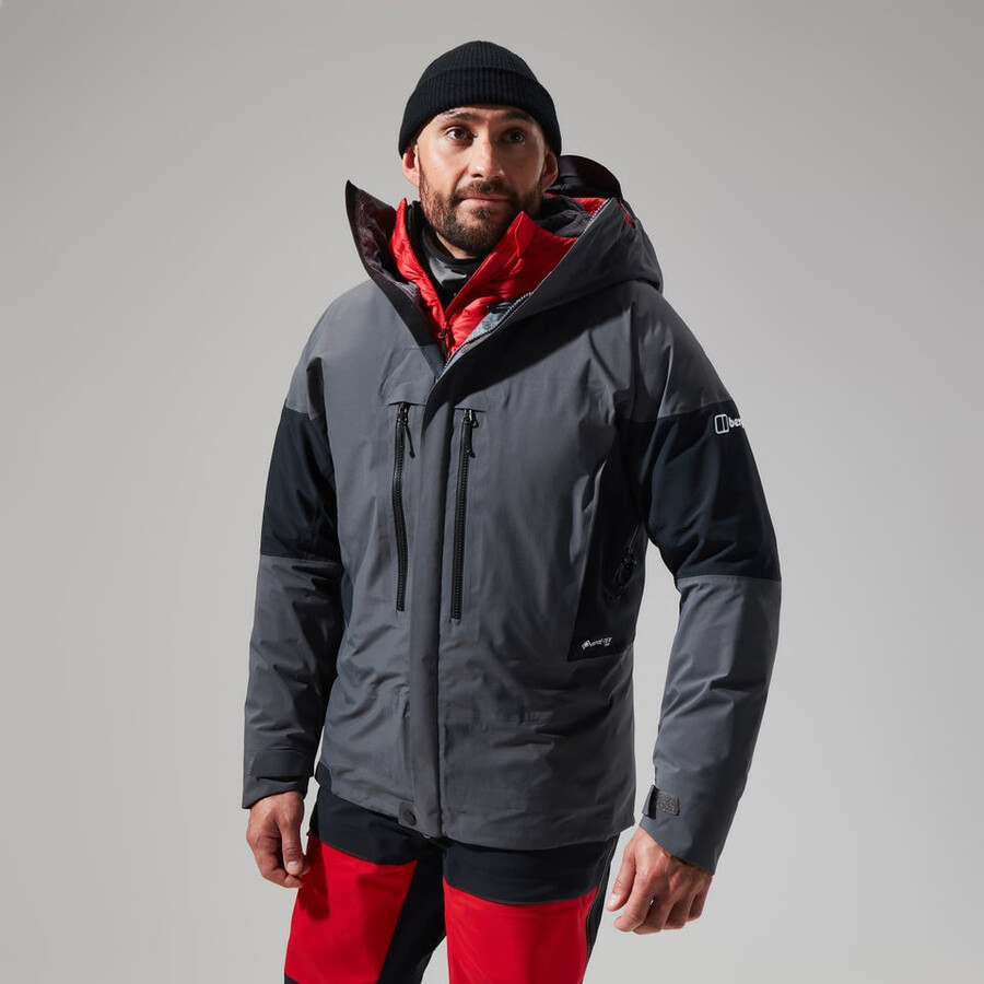 men s mtn guide gore-tex-pro-jacke - grauschwarz berghaus