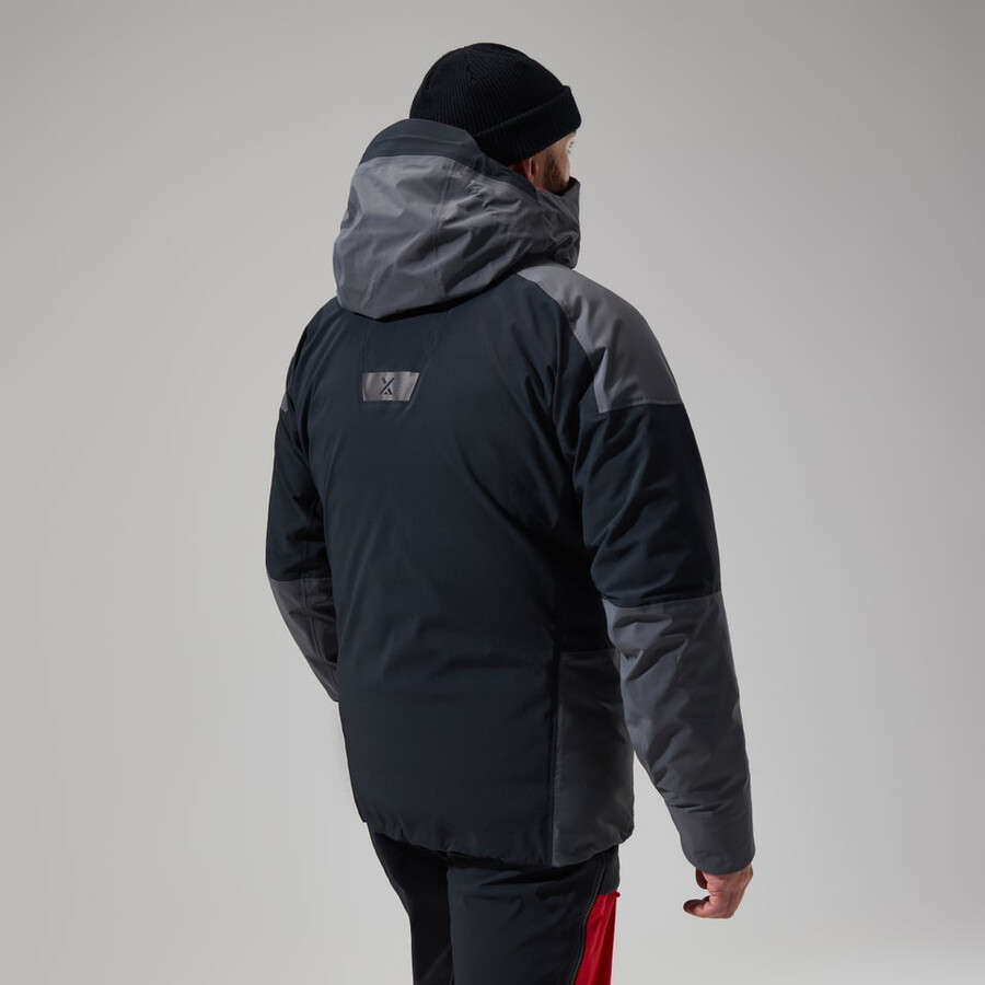 men s mtn guide gore-tex-pro-jacke - grauschwarz berghaus