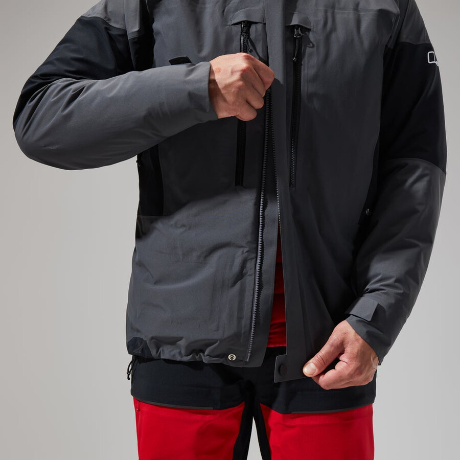 men s mtn guide gore-tex-pro-jacke - grauschwarz berghaus