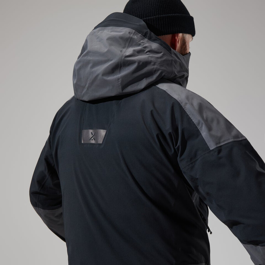 men s mtn guide gore-tex-pro-jacke - grauschwarz berghaus