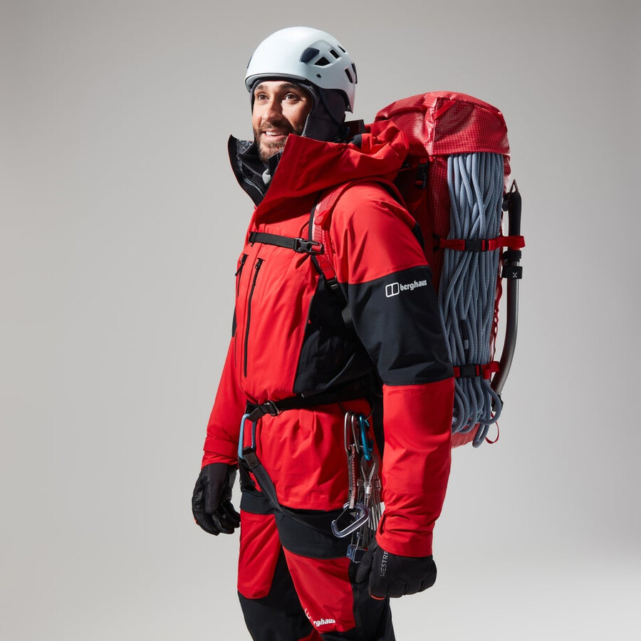 men s mtn guide gore-tex pro jacket - redblack die berghaus