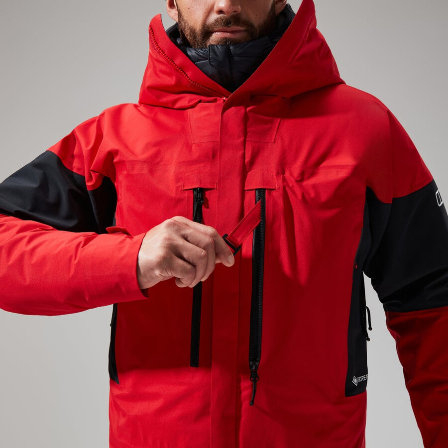 men s mtn guide gore-tex pro jacket - redblack die berghaus