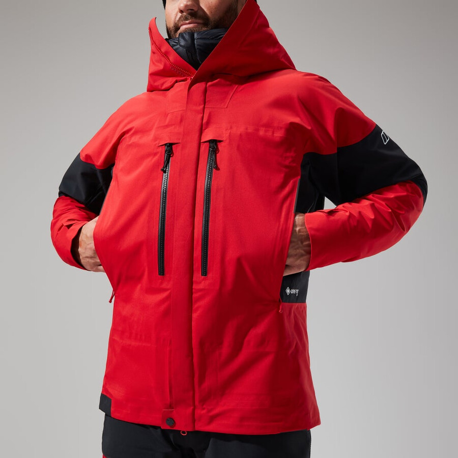 men s mtn guide gore-tex pro jacket - redblack die berghaus
