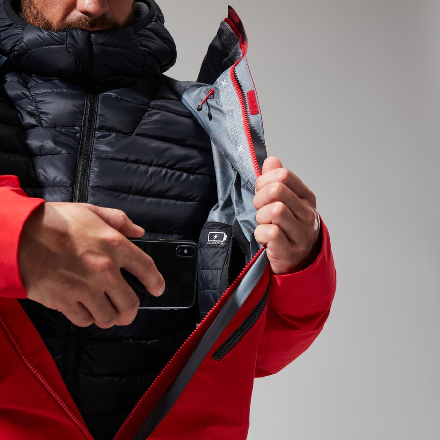 men s mtn guide gore-tex pro jacket - redblack die berghaus