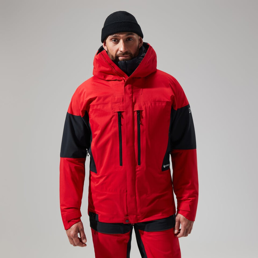 men s mtn guide gore-tex pro jacket - redblack die berghaus
