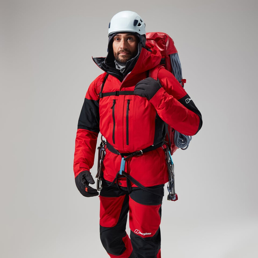 men s mtn guide gore-tex pro jacket - redblack die berghaus