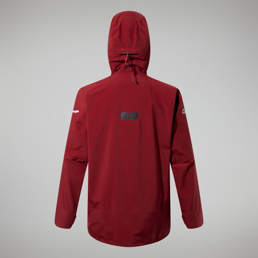 men s mtn arete abstieg gore-tex jacke - dark rotschwarz berghaus