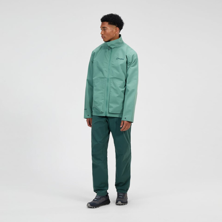 männer woodwalk wasserdichte jacke - grün berghaus