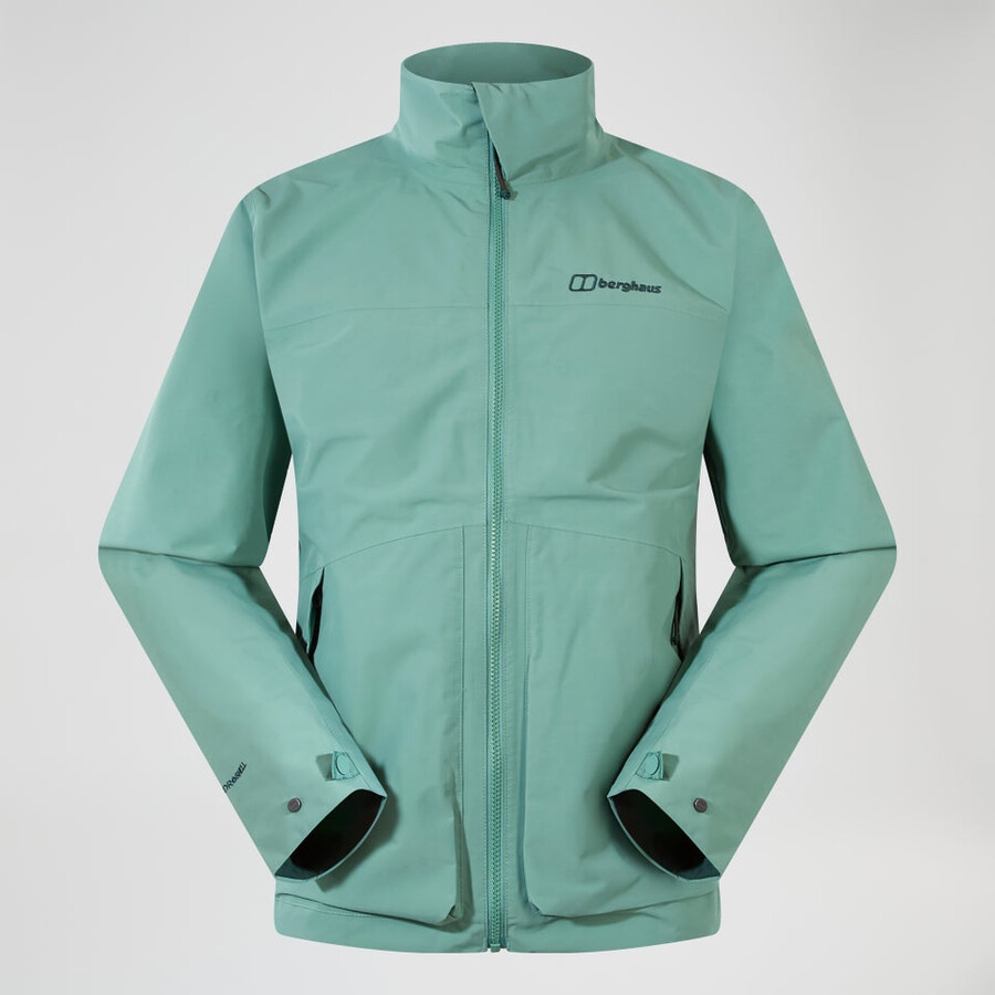 männer woodwalk wasserdichte jacke - grün berghaus