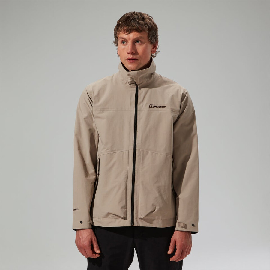 männer woodwalk wasserdichte jacke - grau berghaus