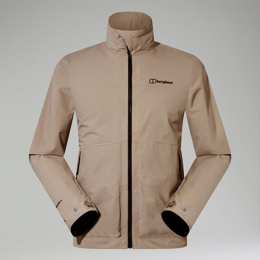 männer woodwalk wasserdichte jacke - grau berghaus