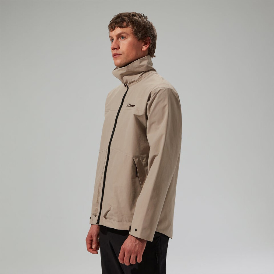 männer woodwalk wasserdichte jacke - grau berghaus
